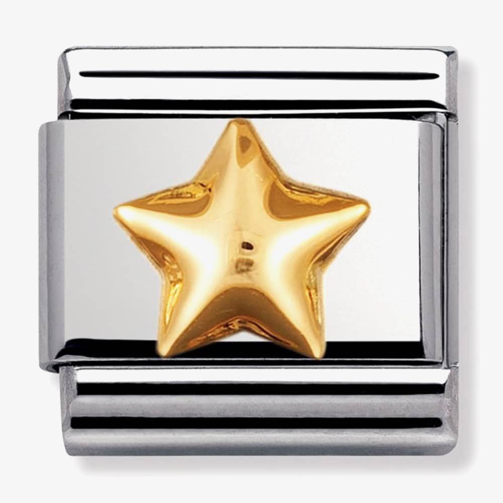 COMPOSABLE Classic FUN in stainless steel with bonded yellow gold (12_Raised star)