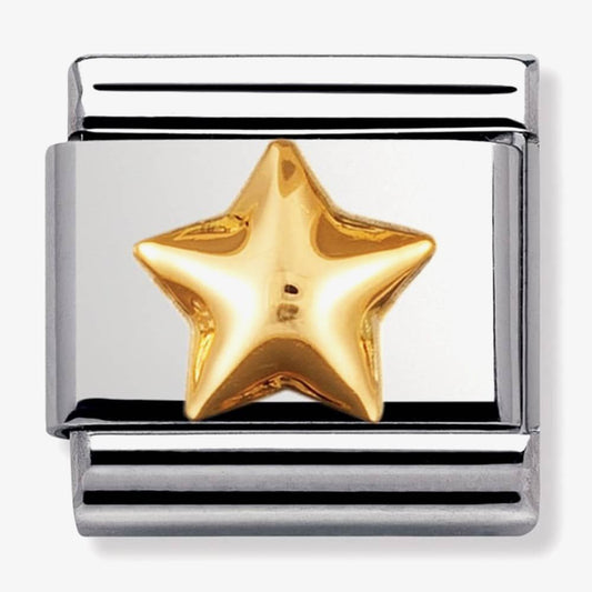 COMPOSABLE Classic FUN in stainless steel with bonded yellow gold (12_Raised star)
