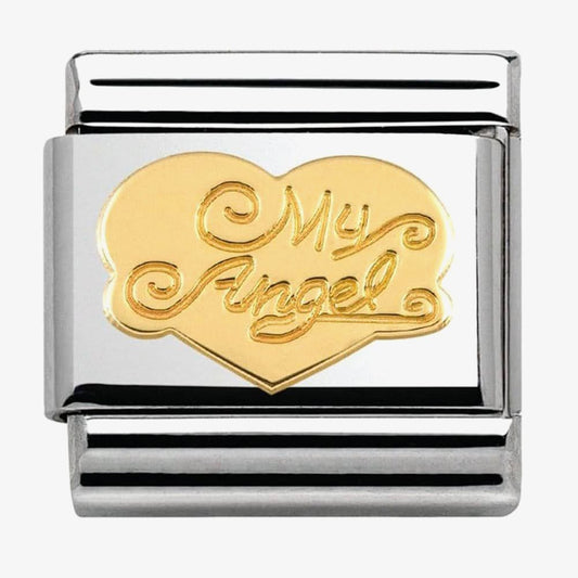 COMPOSABLE Classic LOVE in stainless steel with bonded yellow gold (21_MY ANGEL heart)