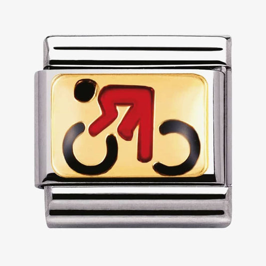 Nomination Gold and Enamel Cyclist