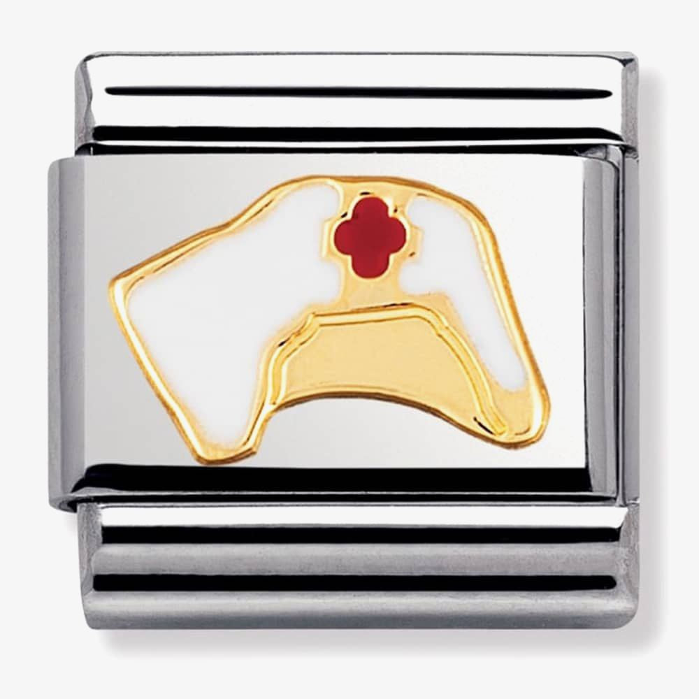 COMPOSABLE Classic DAILY LIFE in stainless steel with enamel and bonded yellow gold (25_Nurse s hat)