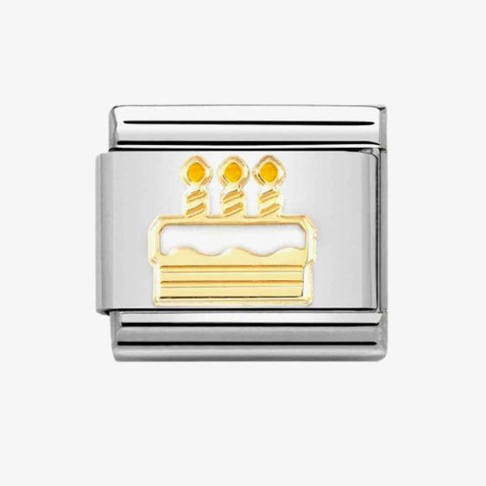 Composable Classic SYMBOLS steel, enamel and bonded yellow gold (71_New White Birthday Cake)