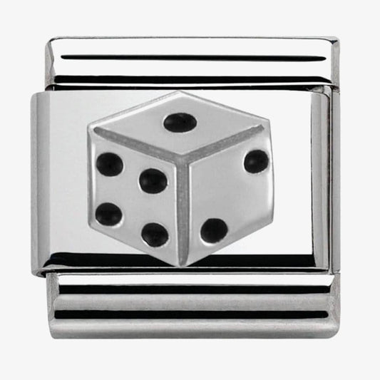 Composable Classic SYMBOLS in stainless steel , enamel and silver 925 (11_Dice)