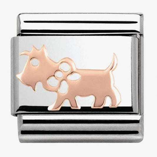 Composable Classic SYMBOLS stainless steel and 9k rose gold (10_Dog)