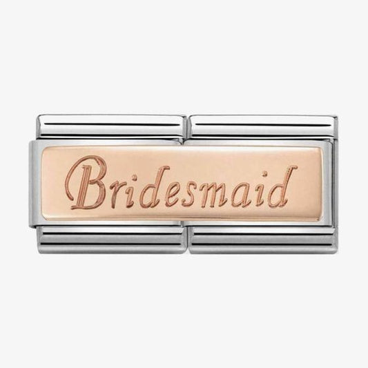 Composable Classic DOUBLE ENGRAVED steel and 9k rose gold CUSTOM (08_Bridesmaid)