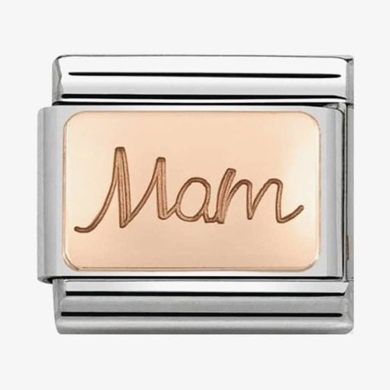 CLASSIC Rose Gold Engraved Mam Charm