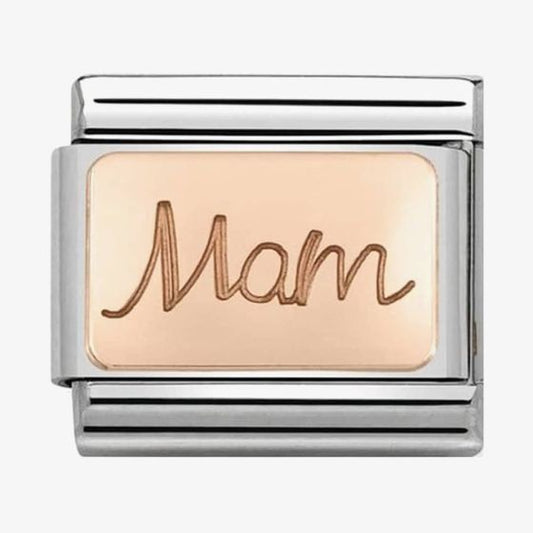CLASSIC Rose Gold Engraved Mam Charm