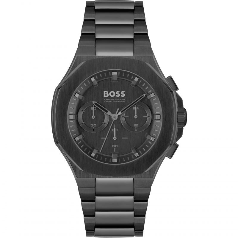 Mens BOSS Taper Black IP Bracelet Watch