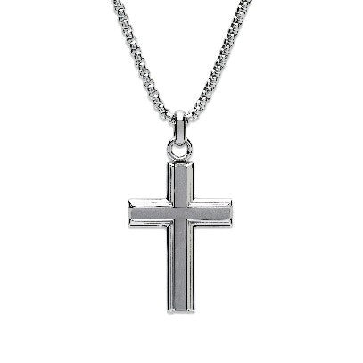 Men's Stainless Steel Large Cross With Chain