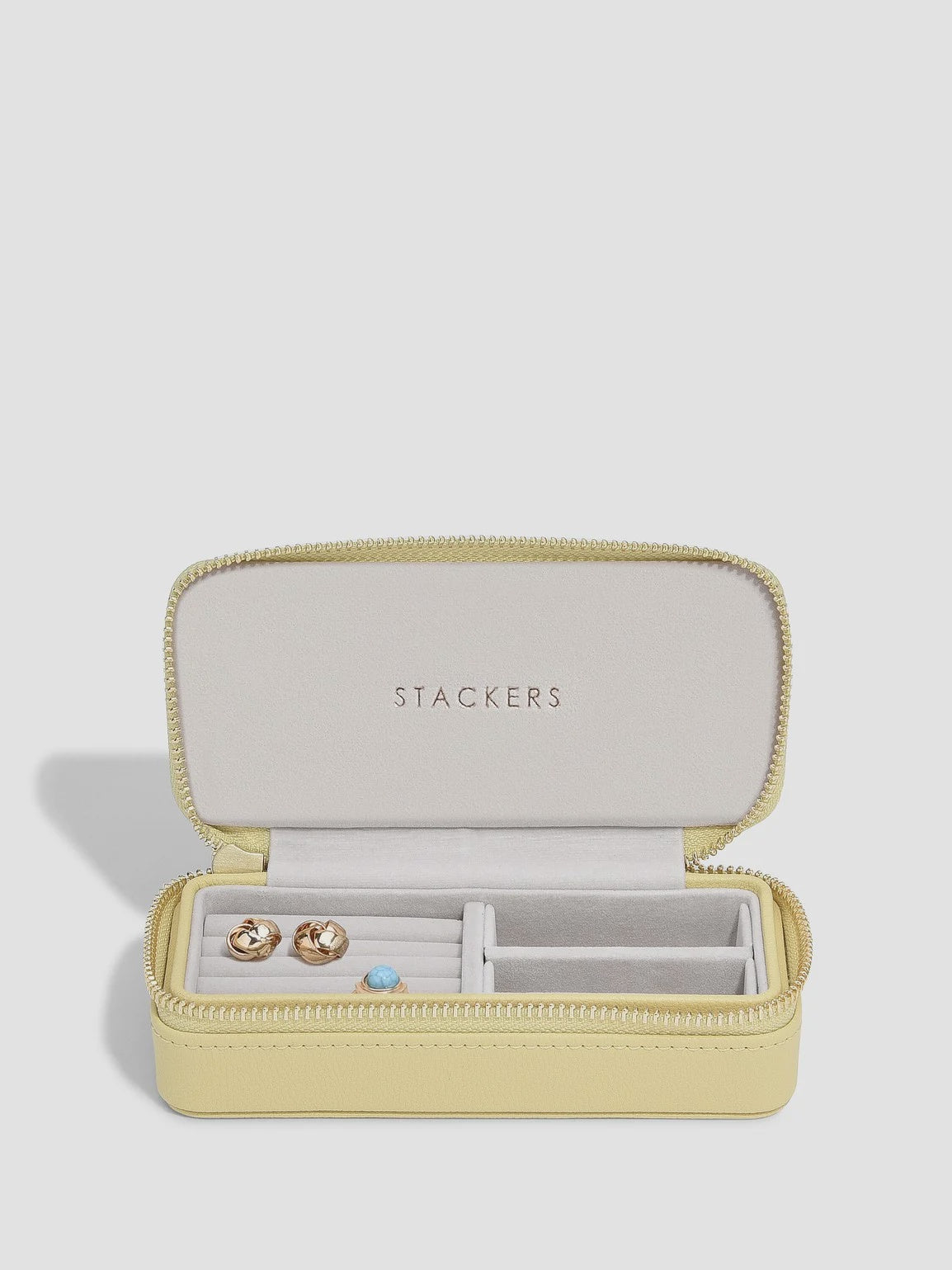 Yellow Zipped Travel Jewellery Box