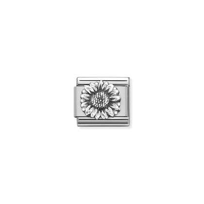 Composable Classic RELIEF steel and silver 925 (22_Sunflower)