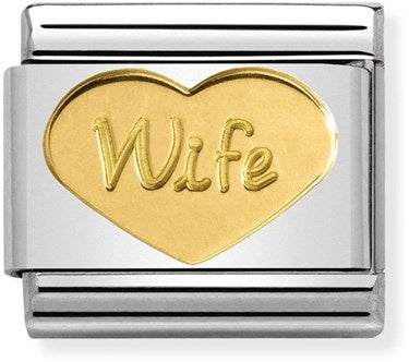 Composable Classic SYMBOLS and steel and bonded yellow gold (42_Wife heart)