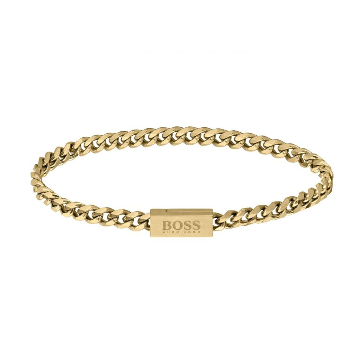 Boss Jewellery Mens Chain Gold Plate Bracelet