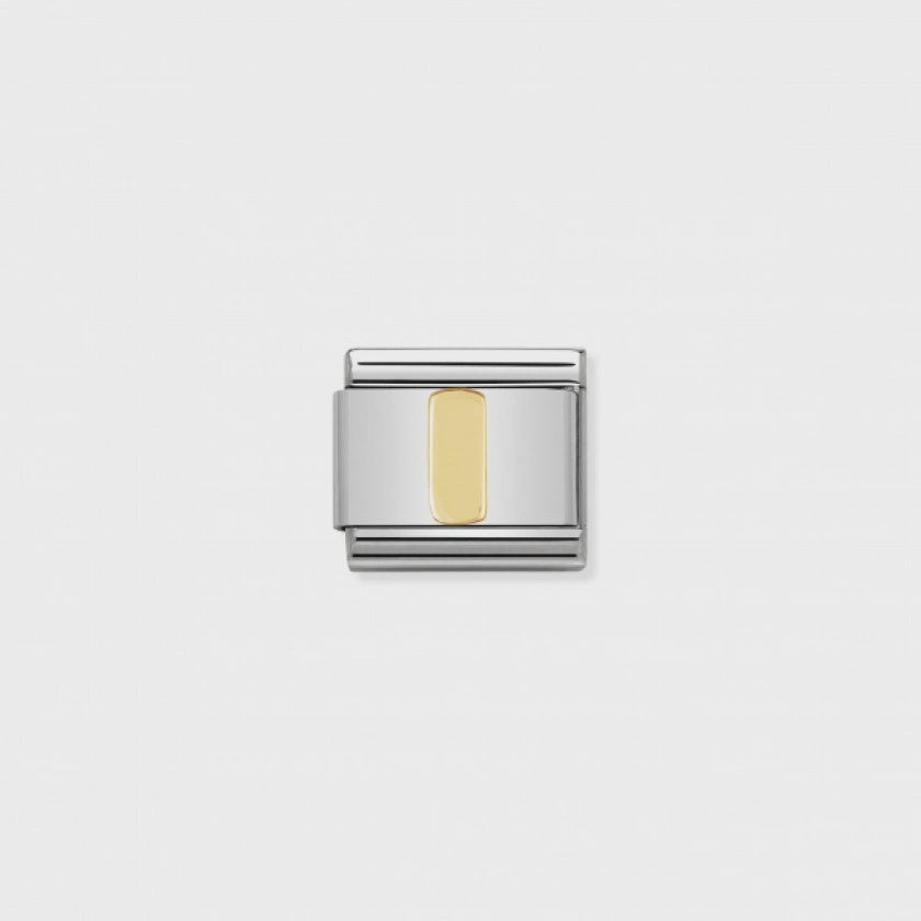 COMPOSABLE Classic LETTERS in stainless steel with bonded yellow gold (09_I)
