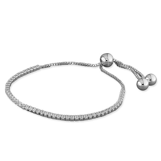 Fine Stone Pull Strand Tennis Bracelet