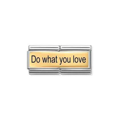 Composable DOUBLE Classic ENGRAVED IC steel and bonded yellow gold (01_Do what you love)