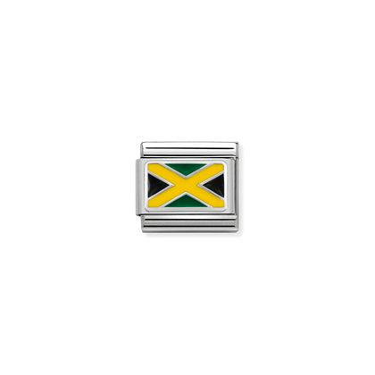 Composable Classic FLAGS in st,steel, enam,sterling silver (28_Jamaica)