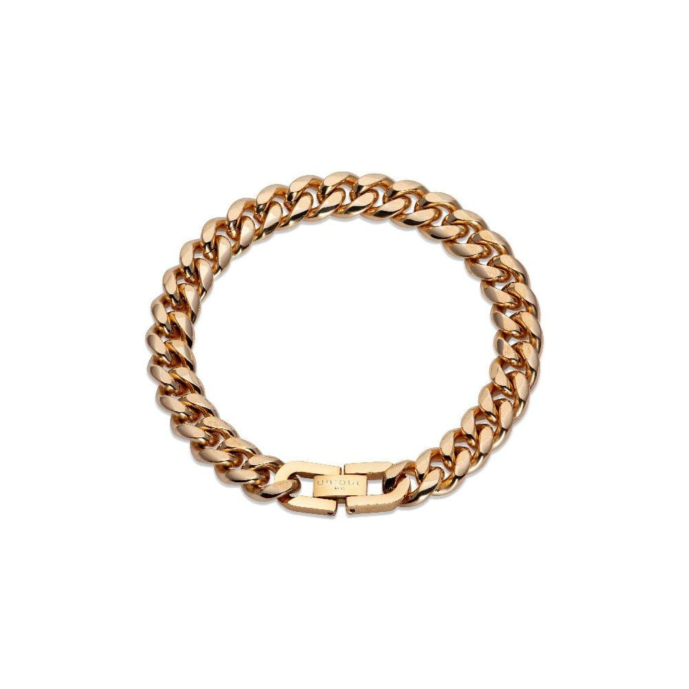 Gold IP Plated Stainless Steel Bracelet 21cm