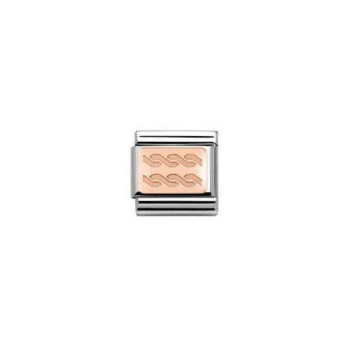 NOMINATION Classic Rose White Plaits Link