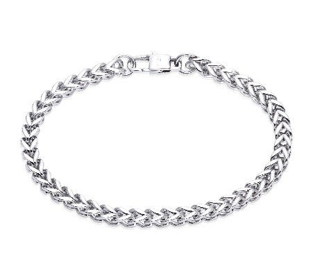 Stainless Steel Foxtail Chain Bracelet 21cm