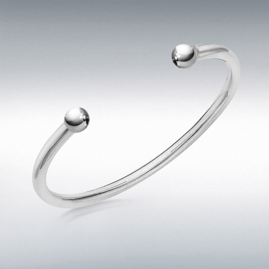 STERLING SILVER 5MM TORQUE BANGLE