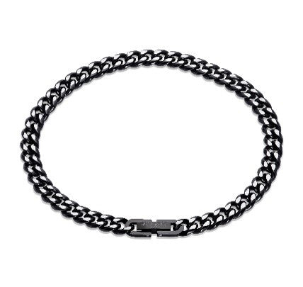 Black Stainless Steel Chain Bracelet 21cm