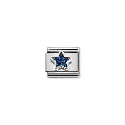 Composable CL SYMBOLS OX steel, Cz and silver 925 (09_BLUE star)