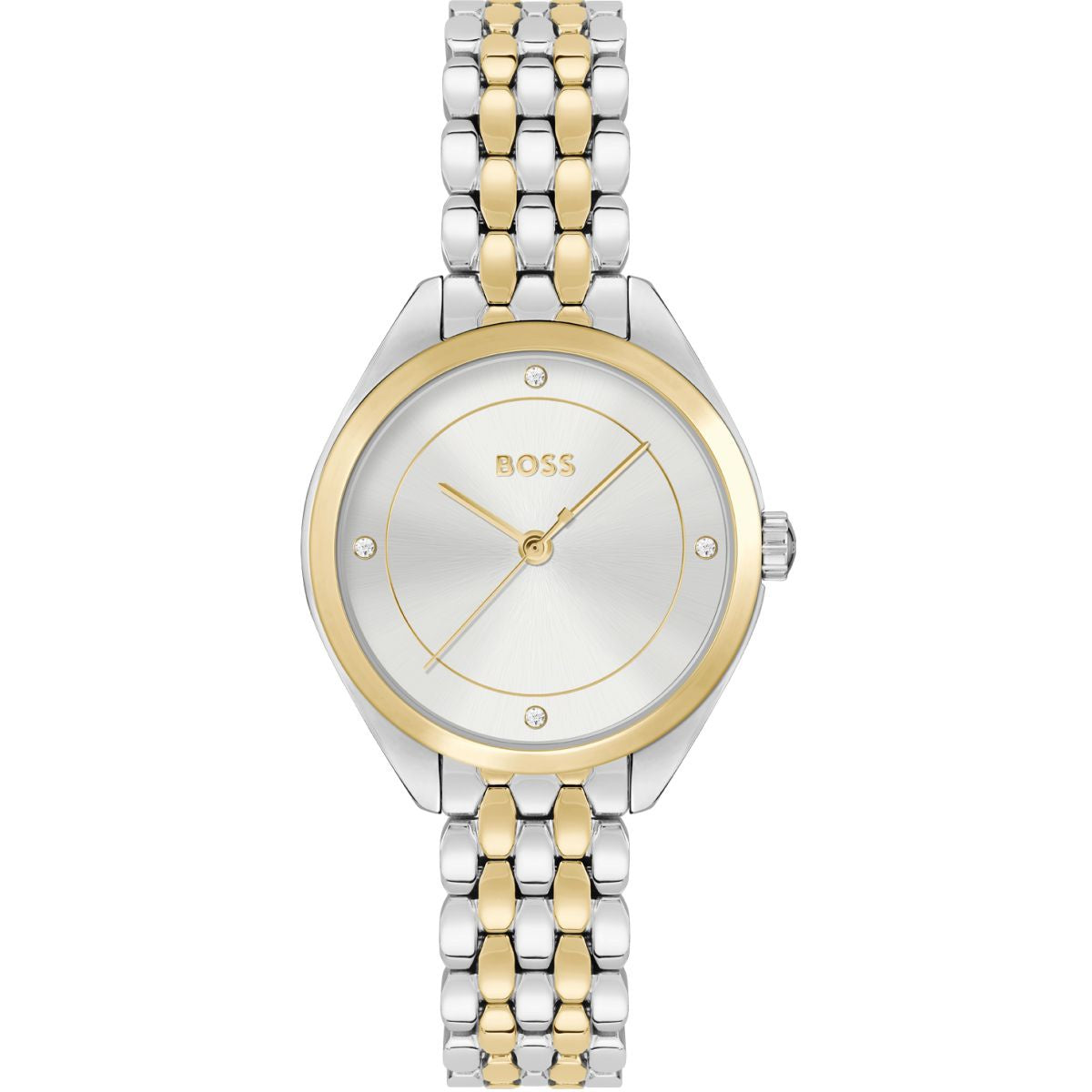 BOSS Mae Gold Tone Stainless Steel Crystal Quartz Ladies Watch