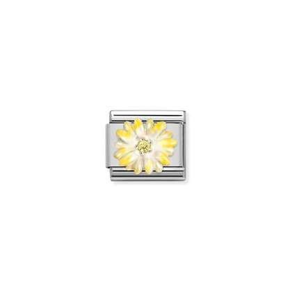 Composable CL SIMBOLS stainless steel, enamel, Cub, Zirc and 925 silver (04_YELLOW flower)