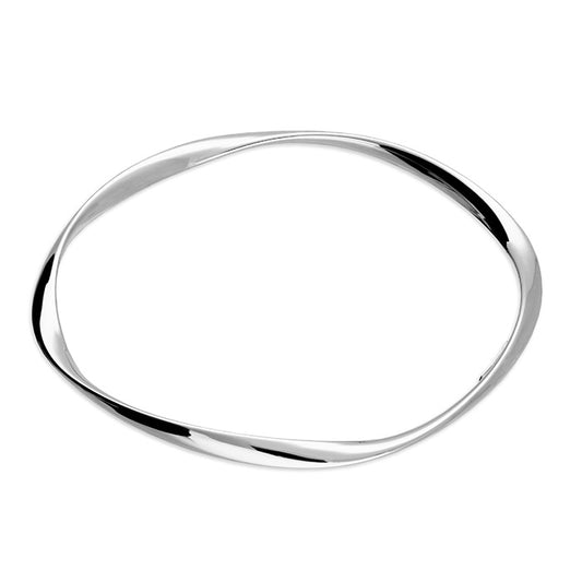 Soft twist plain hollow bangle