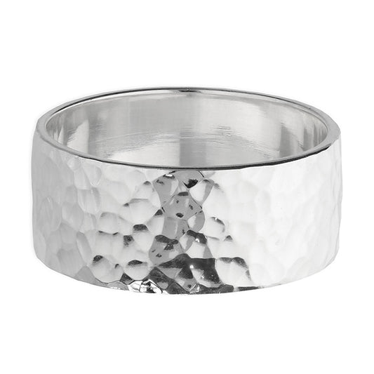 10mm Hammered Band Ring