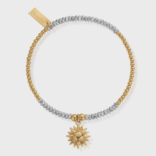 Mixed Metal Sparkle Sun Bracelet