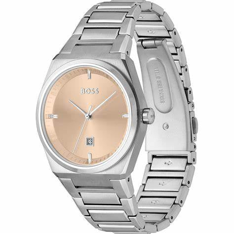 BOSS Steer Carnation Stainless Steel Quartz Ladies Watch