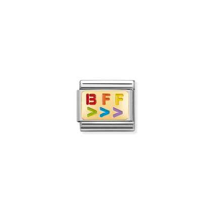 Composable Classic PLATES steel , enamel and bonded yellow gold (17_BFF right arrows)