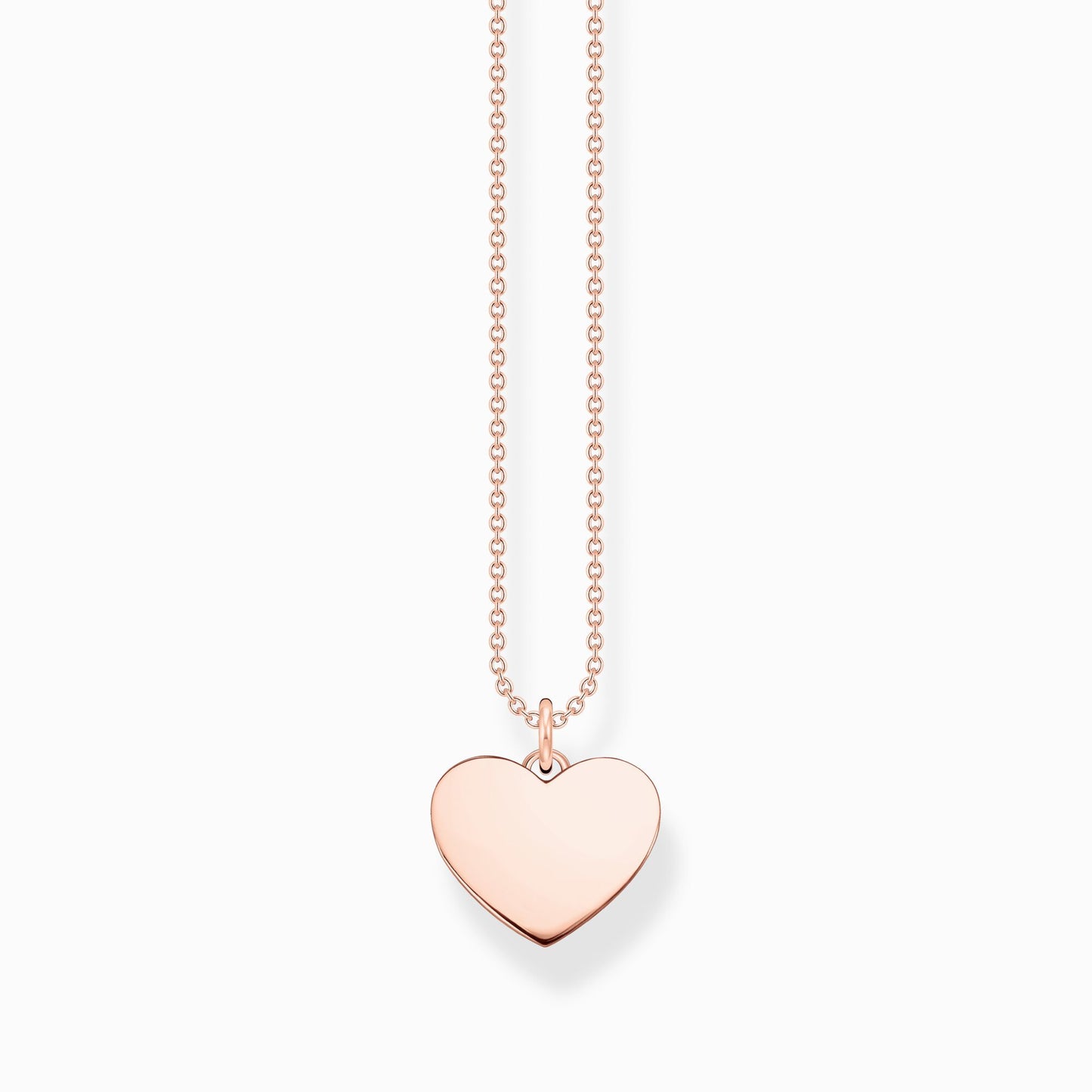 Engravable Rose Gold Heart Necklace