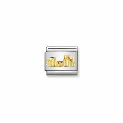 COMPOSABLE Classic RELIEF MONUMETS in stainless steel with bonded yellow gold (38_Stonehenge)