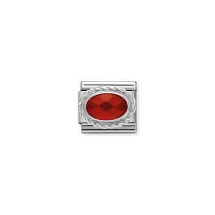 Comp, Classic hard stones stainless steel, rich silver 925 setting (28_Faceted Red Agath)