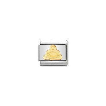 COMPOSABLE Classic RELIGIOUS in stainless steel and bonded yellow gold (06_Buddha)