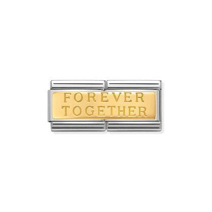 Composable Classic DOUBLE ENGRAVED steel and bonded yellow gold CUSTOM (02_Forever Together)