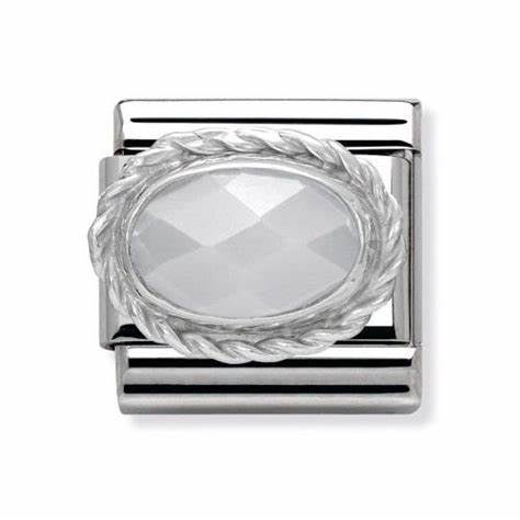 Comp, Classic hard stones stainless steel, rich silver 925 setting (25_Faceted White Jade)