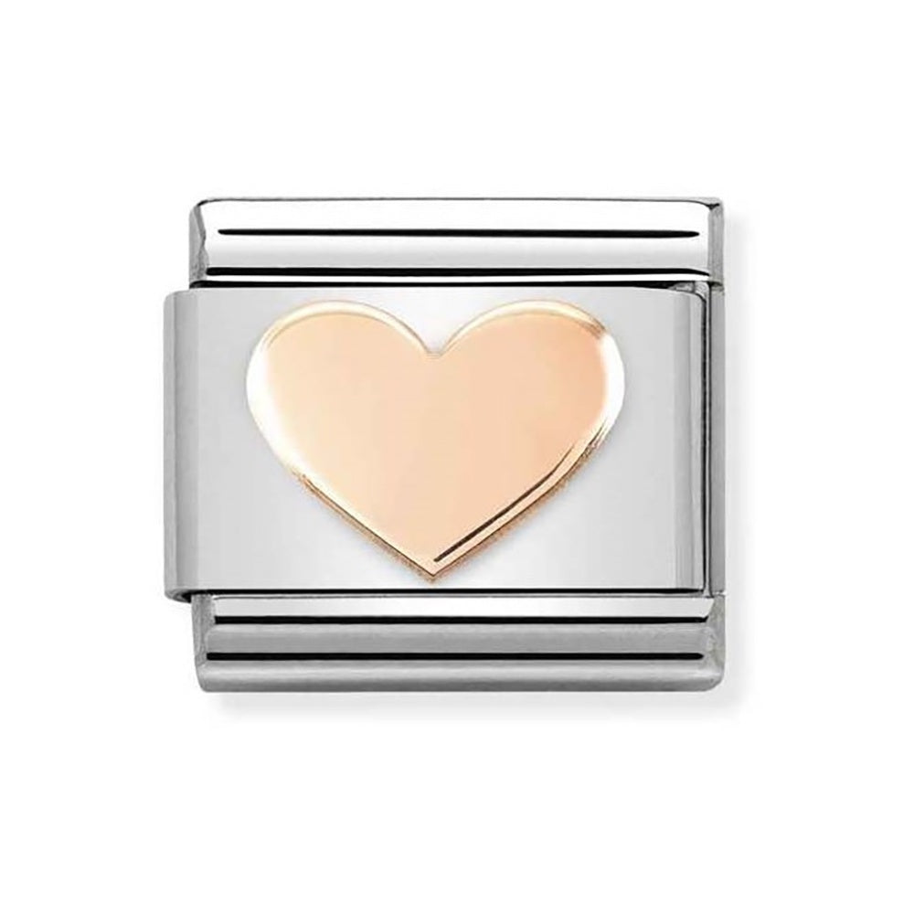 Composable Classic SYMBOLS stainless steel and 9k rose gold (37_Heart 1)