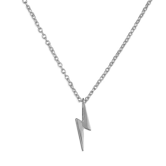 Dainty Silver Lightening Bolt Necklace