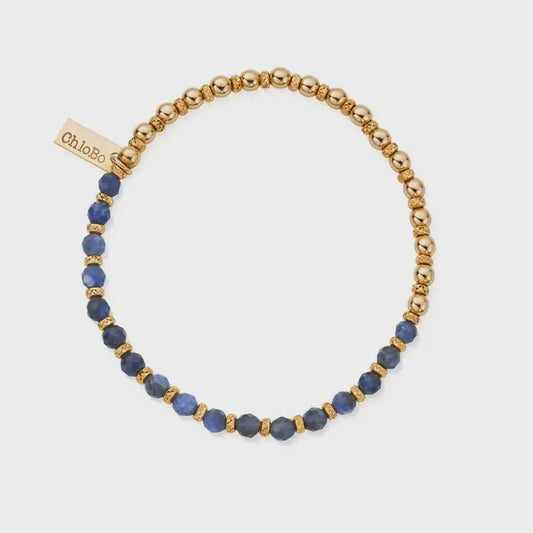 Gold Story Of The Moon Sodalite Bracelet