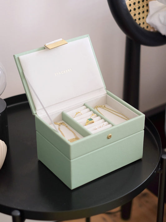 Mini Jewellery Box Set Sage Green
