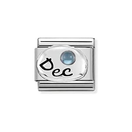 Composable Classic SYMBOLS in st,steel, sterling silver and stones (12_December LIGHT BLUE TOPAZ)