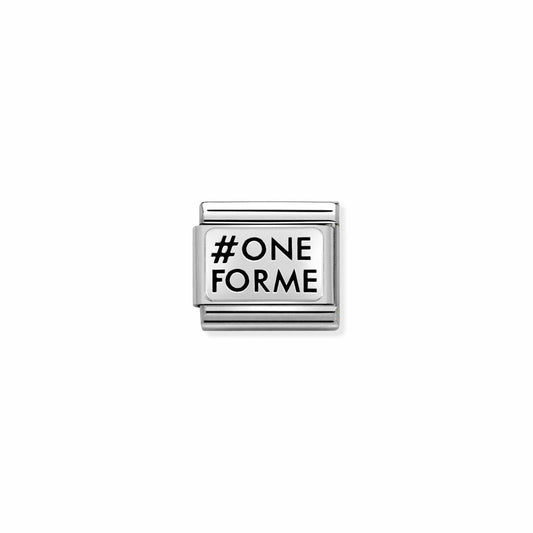 Composable Classic OXYDISED PLATES 2 in steel and 925 silver (28_#ONEFORME (One for me one for)