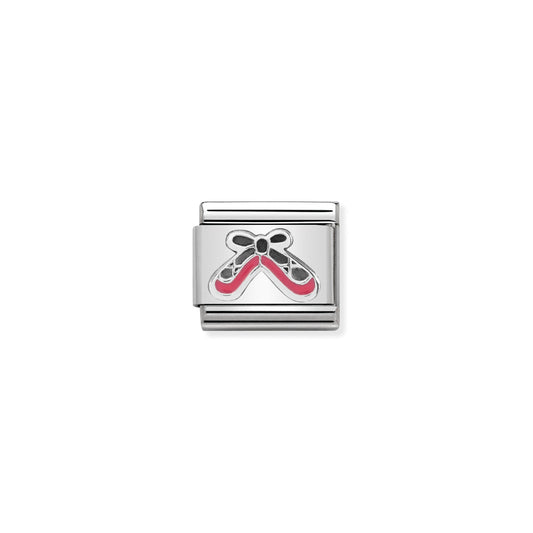Composable Classic SYMBOLS in stainless steel , enamel and silver 925 (41_Ballet shoes)