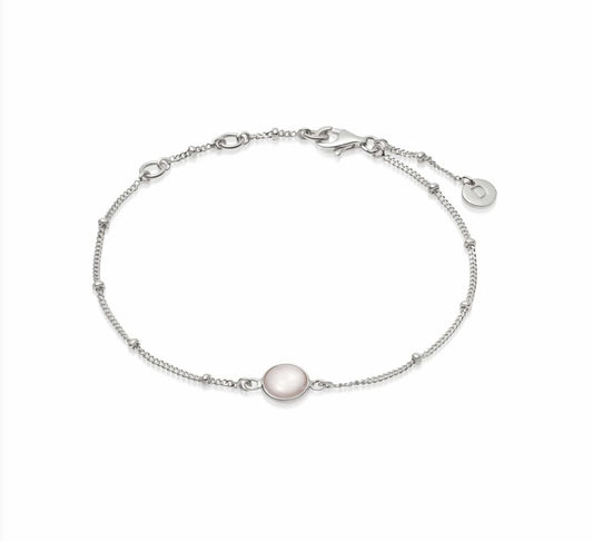 Rose Quartz Healing Stone bobble bracelet 18K Gold plated