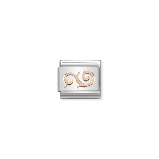 Composable Classic SYMBOLS stainless steel and 9k rose gold (21_Swirl)