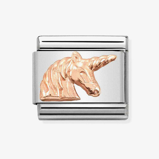Composable Classic RELIEF SYMBOLS stainless steel and 9k rose gold (18_Unicorn)